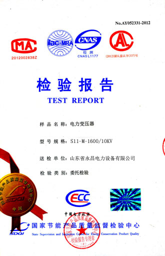 景德镇电力变压器检测合格报告